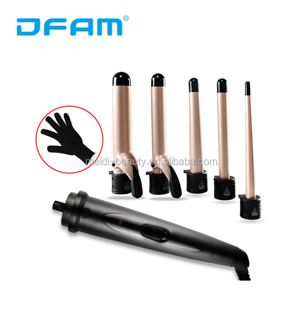Gold Automatic Hair Curler Hair Curling Iron Machine 6 in 1 Hair Wand Rollers