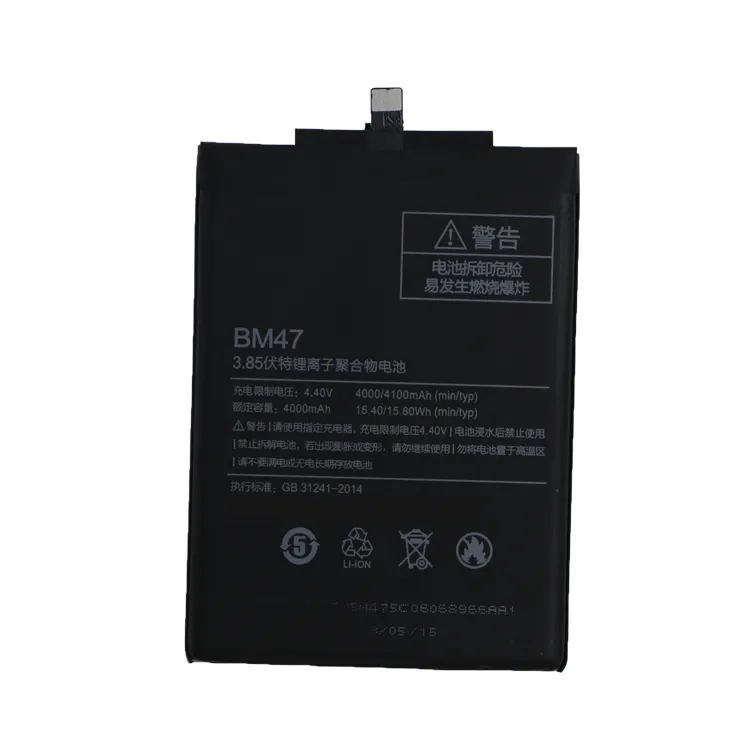 Smart Phone Original 3.85v Battery for Xiaomi Redmi 3 4000mah Li-ion Polymer Mi BM47 Batteries