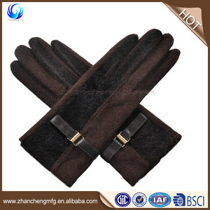 Prix d'usine personnalisé <span class=keywords><strong>Gants</strong></span> d'hiver en laine de palmier en fourrure <span class=keywords><strong>Gants</strong></span> en cachemire <span class=keywords><strong>pour</strong></span> filles - Product Image 1
