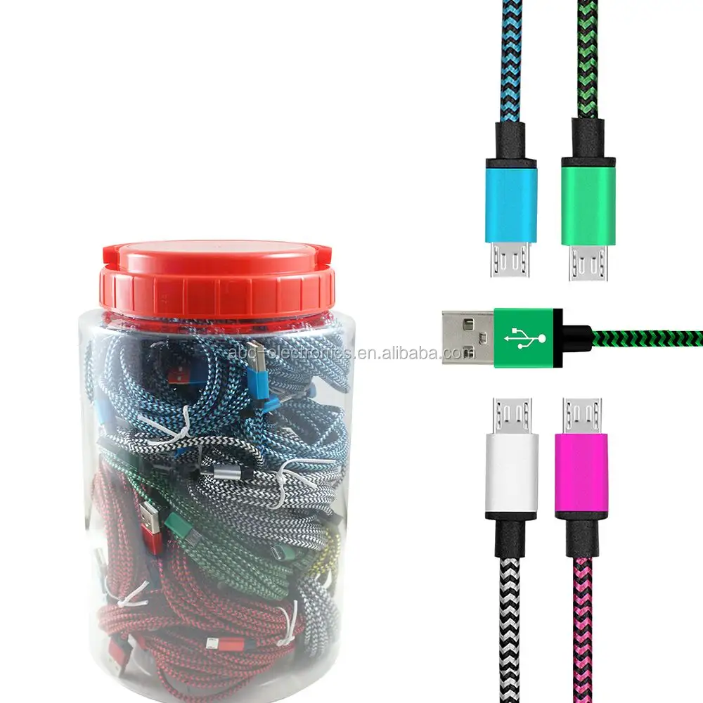 Mobile accessories 2amp fast charging sync cable for iphone 8 USB cable with retail candy jar