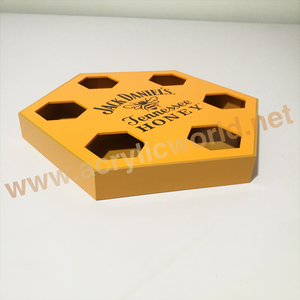 Factory Acrylic plastic <b>Bar</b> glass cup serving tray bottle tray,shot glass display tray - Product Image 6