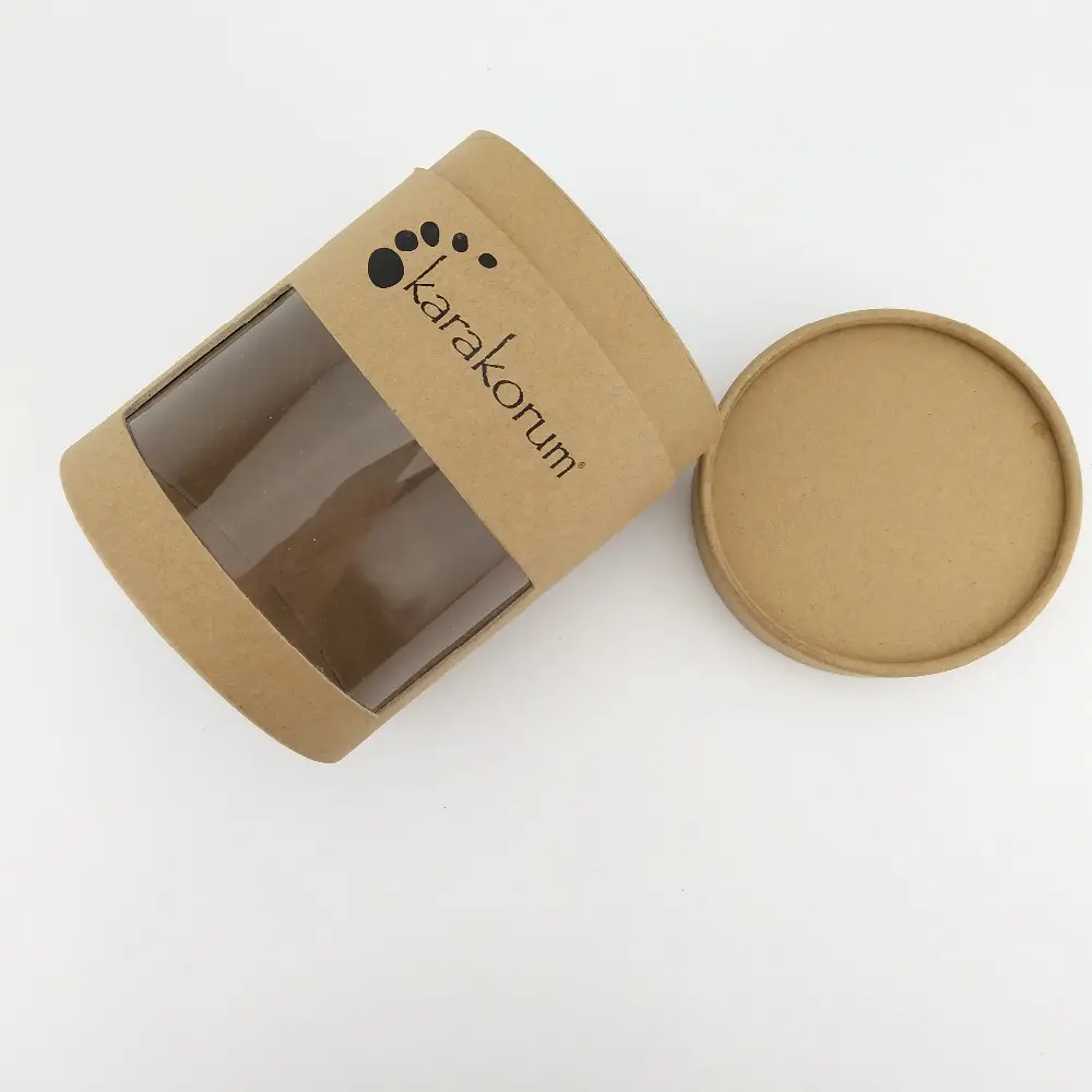 kraft paper box with transparent window