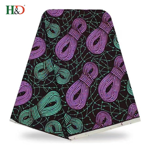 H & D Top Crystal rhinestone color cambiante lentejuelas 100% algodón Ankara cera de Holanda impresión con buen precio - Product Image 4
