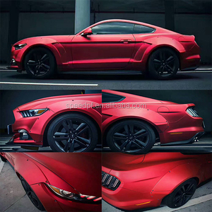 Envoltura de vinilo cromado metálico satinado mate cambio de color rojo fresco para coche nuevo - Product Image 3