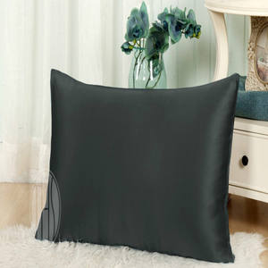 THXSILK 3 teilig Seide Bettwäsche 200 x 200 cm mit 2 Kissenbezüge 80 x 80 cm / 100% Maulbeerseide 19 Momme / Dunkelgrau - Product Image 4