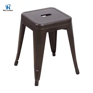 Foreign Market Hot Sale 45 CM Height Square Iron Bar Chairs