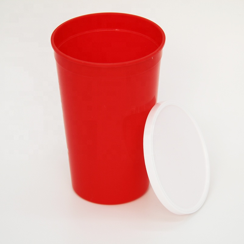 20 унций, рекламная многоразовая пластиковая чашка для напитков с крышкой