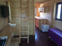 Maison mobile préfabriquée en bois, caravanes, mini-maison sur roues à vendre