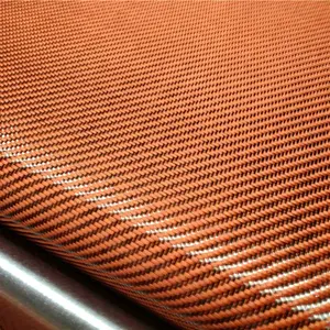 3k 2 X2 Twill Hybrid gewebe Orange Carbon