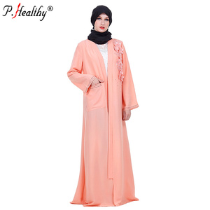 Diamant-brodé fleurs du moyen-orient cardigans nouveau <span class=keywords><strong>pas</strong></span> cher Musulman robes casual <span class=keywords><strong>abaya</strong></span> - Product Image 3