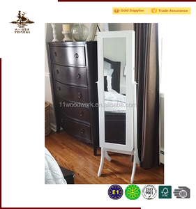 Stile moderno MDF gioielli in legno armadio per la casa mobili medicazione armadio con specchio per il trucco per il soggiorno - Product Image 2