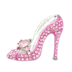 Broche de chaussure <span class=keywords><strong>à</strong></span> talons hauts en cristal entièrement incrusté plaqué <span class=keywords><strong>or</strong></span> de créateur de mode, <span class=keywords><strong>épingle</strong></span> de sûreté - Product Image 4