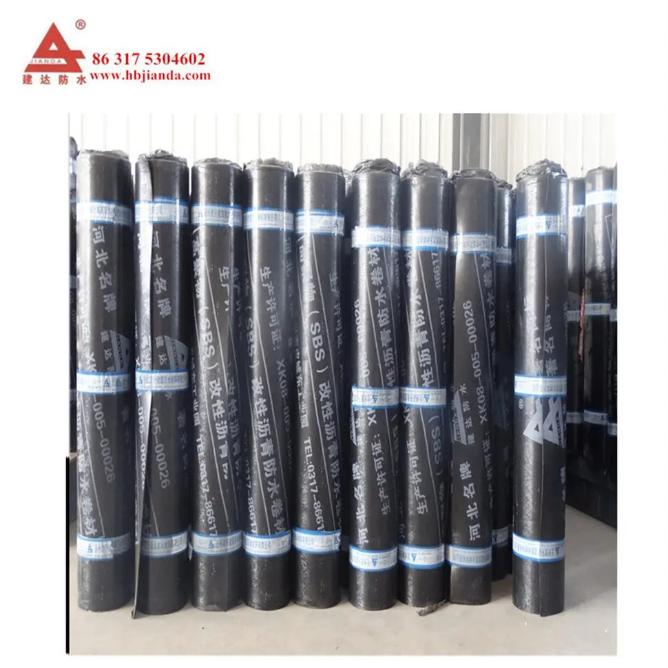 China suppliers hot selling heat resistant torched on SBS bitumen waterproof membrane sheet material