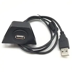 רכב סירת דאש הר פלאש USB יציאת הארכת כבל עופרת הרכבה פנל