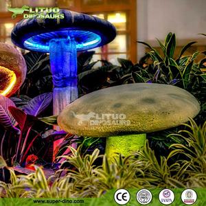 Statue de <span class=keywords><strong>champignons</strong></span> géants en résine et fibre de verre, modèle de décoration de pays <span class=keywords><strong>des</strong></span> merveilles, rêveuse - Product Image 5