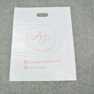 HDPE/LDPE Die Cut della Maniglia di Patch di Plastica Su Misura Mercanzie di Sacchetti di Vendita Al Dettaglio Con Il Proprio Marchio di Produttore - Product Image 2