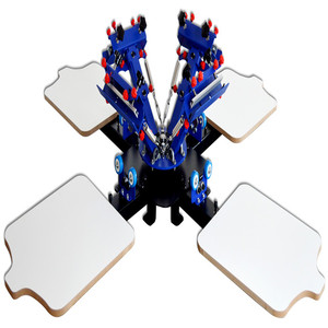 Xiangsheng PCB <span class=keywords><strong>4</strong></span> màu 2 trạm <span class=keywords><strong>carousel</strong></span> màn hình in ấn máy - Product Image 2