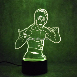 3D Luz De noche increíble China Kungfu estrella Bruce <span class=keywords><strong>Li</strong></span> para niños regalo - Product Image 3