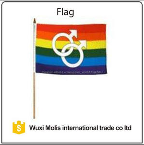 Cheap custom double Mars TOTE rainbow flag - Product Image 1