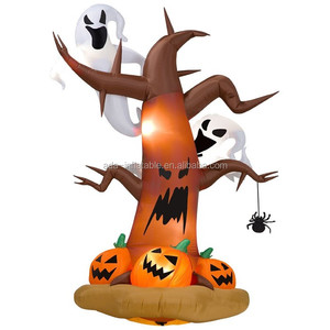 Dẫn chiếu sáng ngoài trời khổng lồ Inflatable Halloween cây với bí ngô và ma st695 - Product Image 1