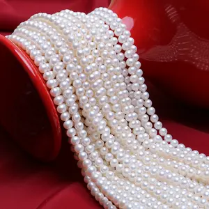 Cultured Freshwater Pearls 7-8mm White Full Perfectly Round Natural Real Cultured Freshwater Fresh Water Pearl