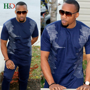 H & D En Gros Pas Cher Qualité Africain des Patrons De Vêtements Kaki Pantalon Chemise Conception Pour Hommes - Product Image 3