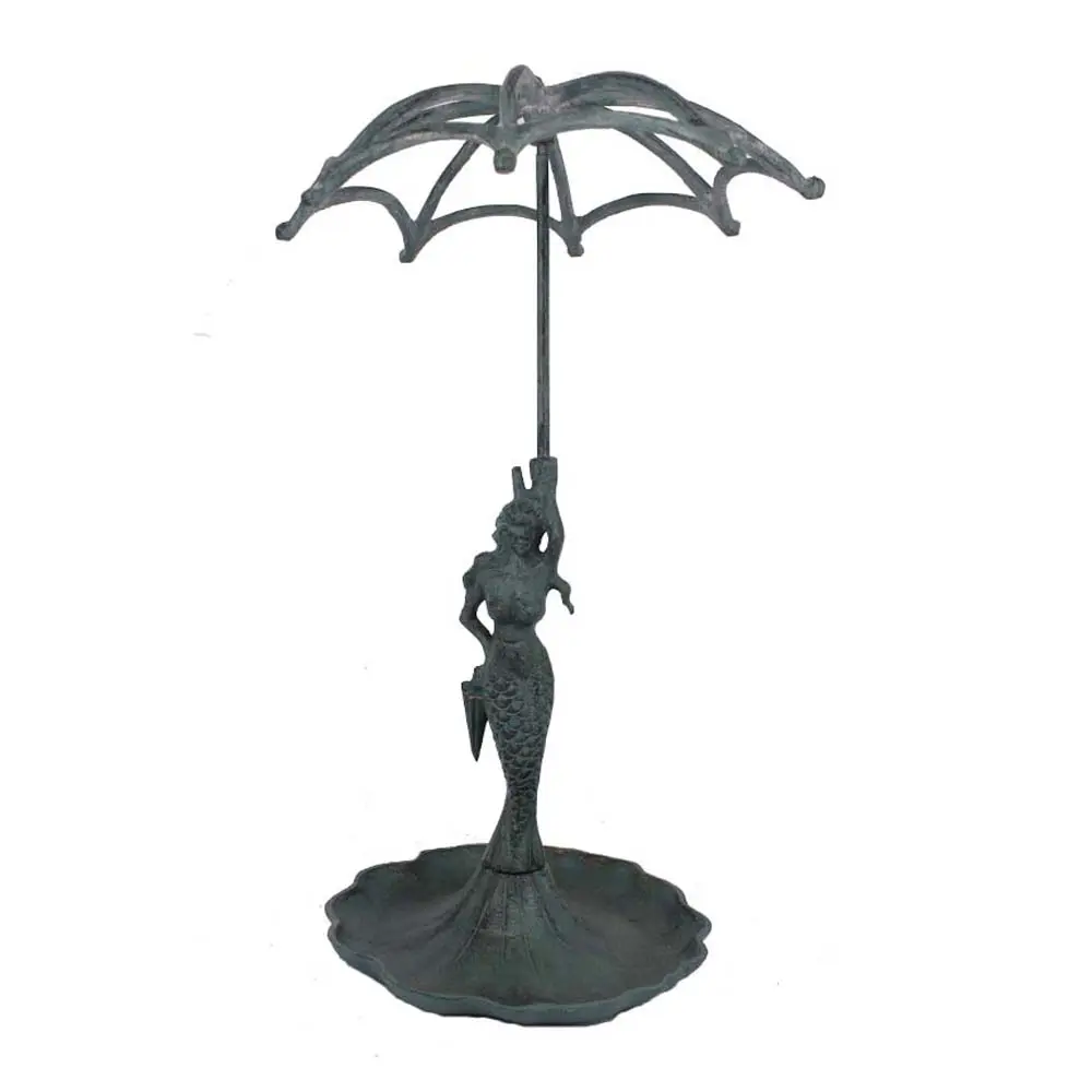 Cast iron antique mermaid shaped umbrella stands for rain gears