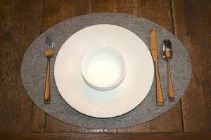 Ovale Filz Tischs ets Merinowolle Große Tischs ets Umwelt freundliche Filz wolle Matten Stoff Tischset Set