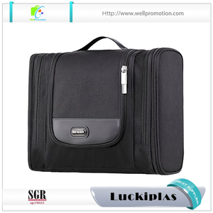 Colgante del recorrido mens plegable neceseres de viaje, neceser de viaje negro - Product Image 1