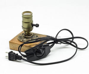 Loft Phong Cách Steampunk Công Nghiệp Cổ Điển Gỗ Tự Làm Bàn Đèn Với LED Kim Loại Bóng Đèn Bàn Điện Cho Trang Trí Nội Thất - Product Image 3