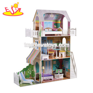 ของเล่นไม้ตกแต่งบ้านจำลองแบบปราสาทสวยงาม ปี 2018 สำหรับเด็กเล็ก รุ่น W06A279 - Product Image 5