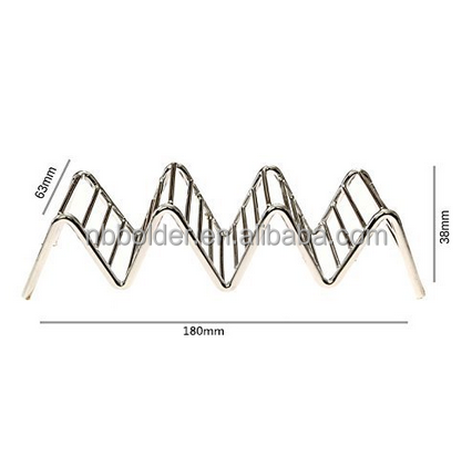 2 Pack Acier Inoxydable Taco Stand Mexicain Alimentaire Rack Coquilles pour Hard ou Soft Shell Tacos