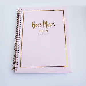 Customized style printing pink custom journal notebooks
