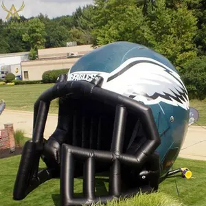 定制彩色巨型充气足球头盔隧道为俱乐部团队户外使用