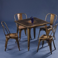 Pas cher en acier vintage industriel rétro café restaurant événements tables et chaises