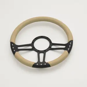 China High quality 14inch/350mm Black Aluminum Billet Steering Wheel Wrap for GM