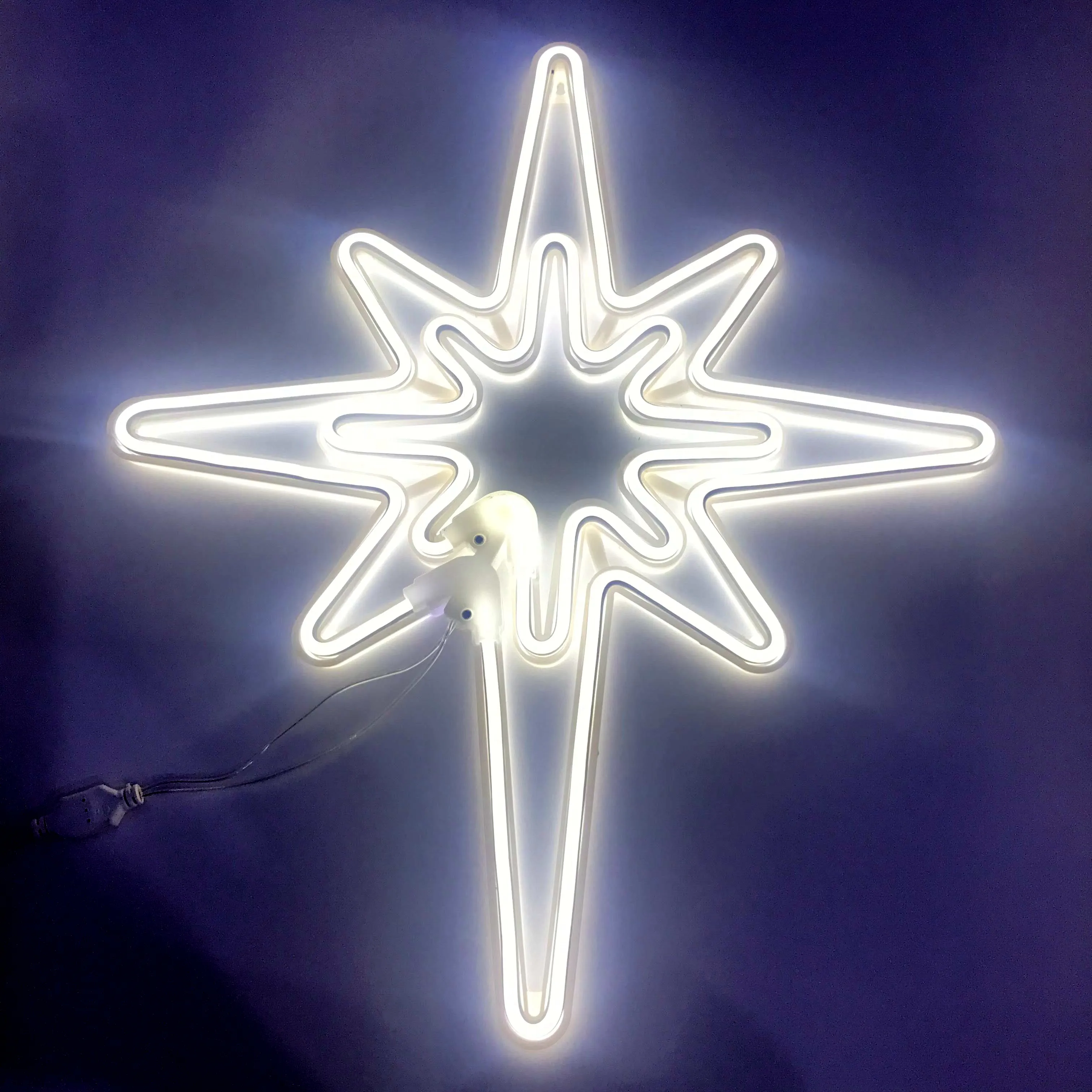 Lampu LED Dekorasi Dinding, Lampu Hias Dinding Neon Bintang Betlehem LED Kustom, Aksesori Rumah Pesta Liburan, Lampu Malam USB