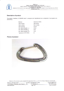 Gancho de escalada de montaña certificado CE & UIAA, mosquetón de aluminio - Product Image 6