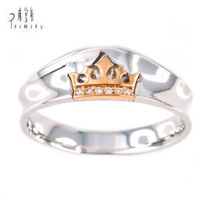Bague Couronne en Or Massif 18 carats Haute Qualité Nouvelle Tendance Véritable Diamant Naturel Bijoux pour Mariage ou Cadeau de Fête pour Femme - Product Image 2