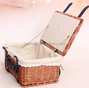 Handmade natural wicker clothes hamper basket hamper boxes wholesale gift hamper