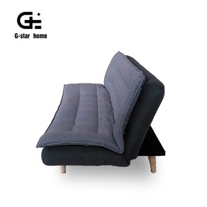 Wandelbares Schlafsofa im Mid-Century-Stil, gepolstertes Wohnzimmer-Sofa, Stoff-Schlafsofa - Product Image 2