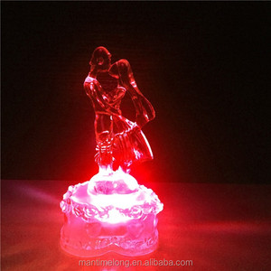 <span class=keywords><strong>Luz</strong></span> Nocturna romántica para parejas de colores, luces LED de cristal acrílico para amantes, novedad, regalos de boda para el hogar - Product Image 1