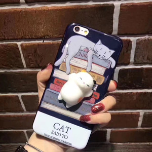 mignon squishy cat étui de téléphone 3d silicone protection squishy cat tpu dos mou pour iphone 7 / 7plus téléphone - Product Image 2