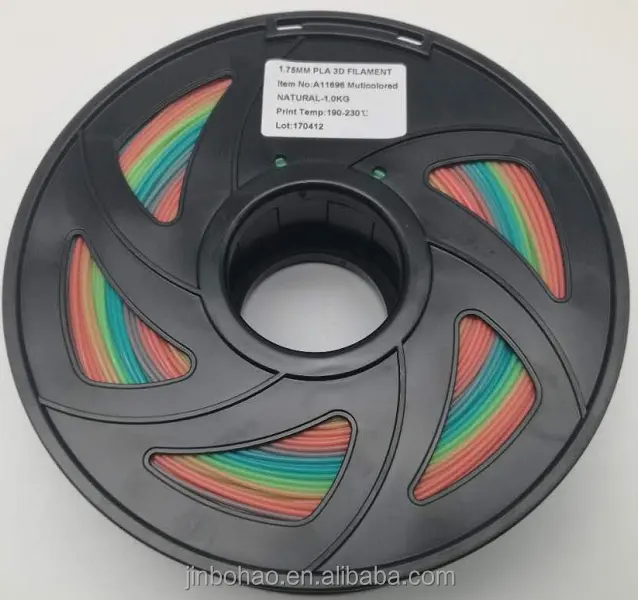 Arcobaleno 1 kg/roll 1.75mm pla filamento stampante 3d e 3 colori in un rotolo filamento per 3d stampante