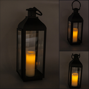 Hot Product Popular Garden Black Candle Holders Galvanized Metal <strong>Lantern</strong> <strong>Set</strong> of 3 - Product Image 6