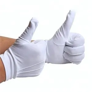 Fancy Design White Cotton Micro Fiber Jewelry Cleaning Dusting Gloves, Watch Gloves