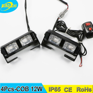 <span class=keywords><strong>Vente</strong></span> chaude 12 W COB feux de circulation très rentable combo kit rouge bleu led stroboscopique grille avertissement lumières - Product Image 3