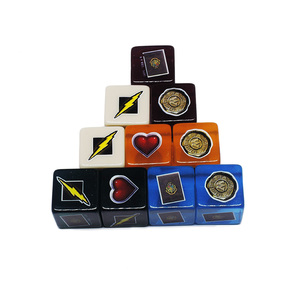 Giá tốt nhất OEM ODM xúc xắc sáu mặt vuông tròn 16mm 18mm 20mm 25mm D6 trong suốt rắn nhựa đầy màu sắc xúc xắc - Product Image 2