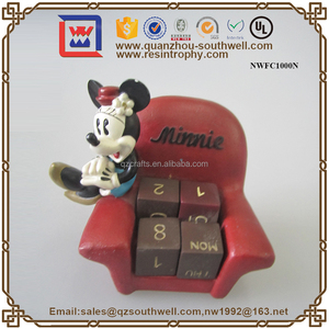 Personalizada Hecha A Mano Se Puede Pintar de Personaje de Dibujos Animados Figurines Agradable Bailarina En La Silla Estatuas - Product Image 3