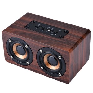 Altavoces de madera retro clásico de madera HiFi Mini caja de sonido para tarjeta TF altavoces unidad - Product Image 1